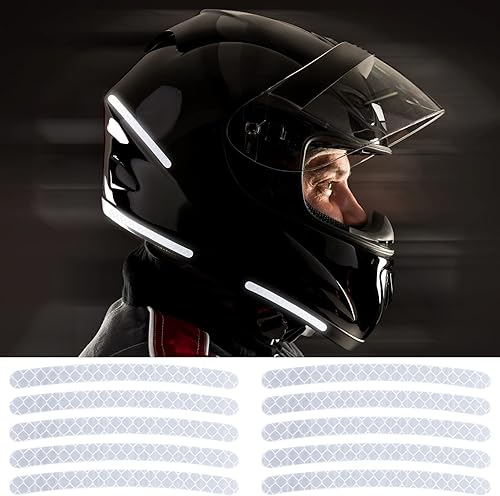 Miniatura 5 de OIIKI 80 calcomanías reflectantes para llantas de automóvil, tiras adhesivas para ruedas, accesorios reflectantes fluorescentes para exteriores,