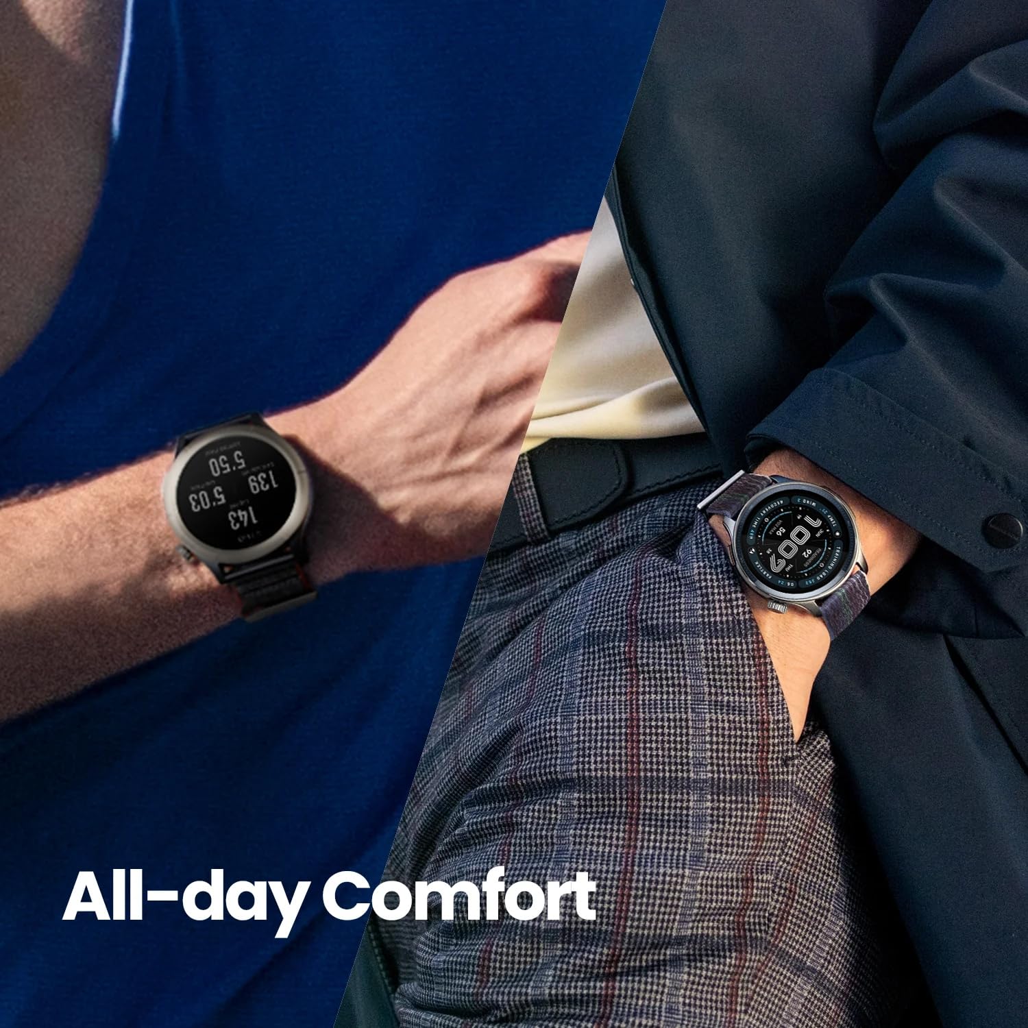 Amazfit Smartwatch oryginalny pasek wymienny, nylonowy pasek 22 mm, kompatybilny z systemem Balance, Cheetah Pro, Cheetah Round, GTR 4, GTR 4 Limited Edition, GTR 3, GTR 3 Pro, GTR 2, niebieski,