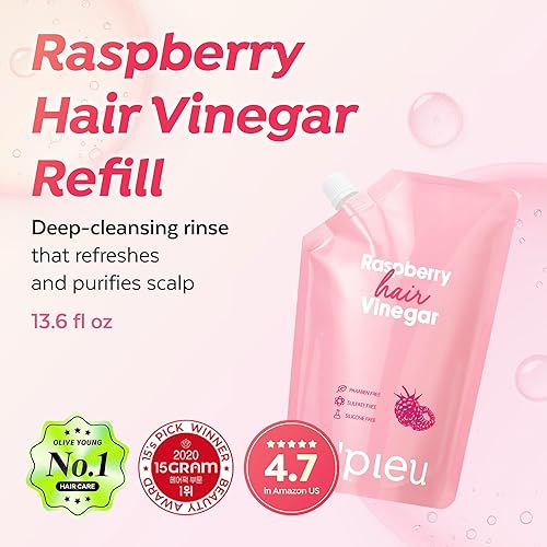 Miniatura 2 de APIEU Vinagre de Frambuesa para el Cabello Recarga - Limpieza Profunda del Cuero Cabelludo y Desintoxicación para Cuero Cabelludo Graso, Tratamiento
