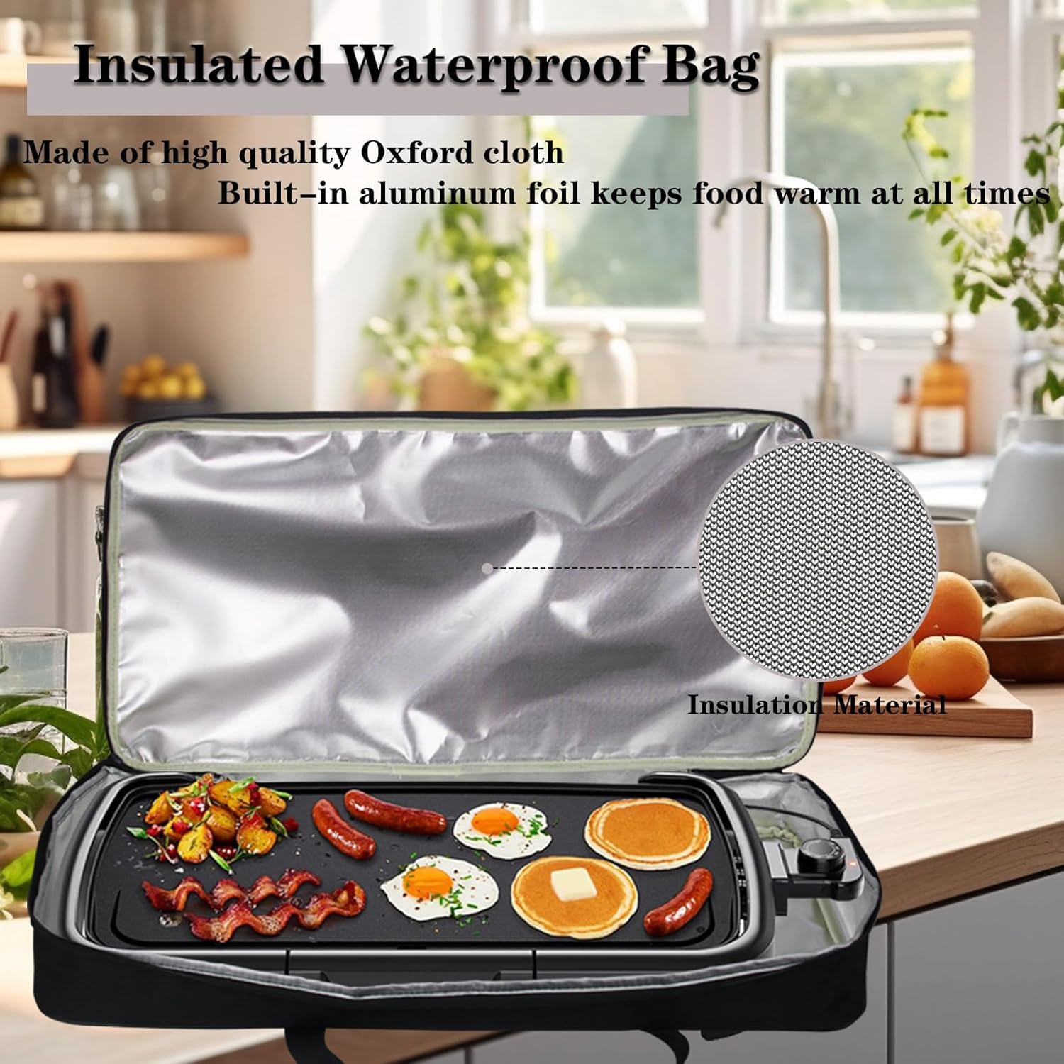 多目的フライパン収納ケース（布製保護カバー付き）30&times;60cm調理器具用