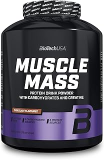 BioTechUSA Muscle Mass | Proteína y carbohidratos en polvo | con creatina y péptidos de glutamina | Gainer | Sin lactosa | Creatina micronizada | 4 kg | Chocolate