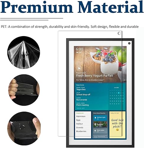 Miniatura 3 de Miimall (3 Packs) Compatible for Echo show 15 Screen Protectors, Anti-Scratch Ultra-Thin Anti-Fingerprint Full Cover Film [PET] HD Clear Screen