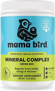 Best Nest Wellness Mama Bird Mineral Complex: Choline & Magnesium Pregnancy Drink for Brain, Bone & Immune Support - Lemon-Lime, 30 Servings