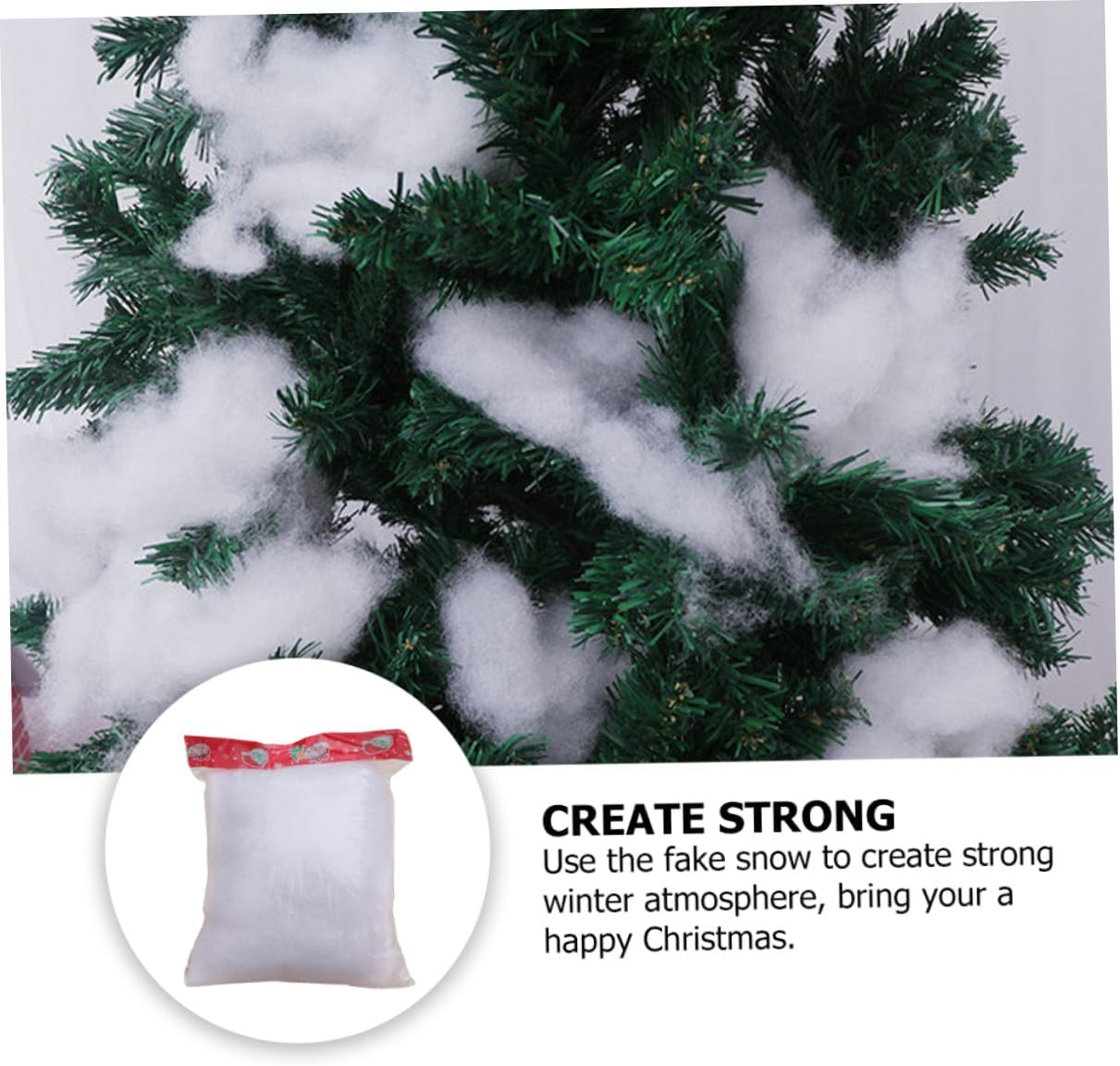 TIDTALEO Artificial Cotton Snow Fake Snow Decor 2pcs Holiday Christmas Decorative for Seasonal Party and Home Display