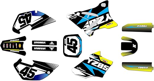 Miniatura 8 de Kit de gráficos para Yamaha YZ85 (2002-2014) Serie División Azul Púrpura 9 Mil-Dirt pit bike motocicleta pegatinas, dirtbike racing calcomanía