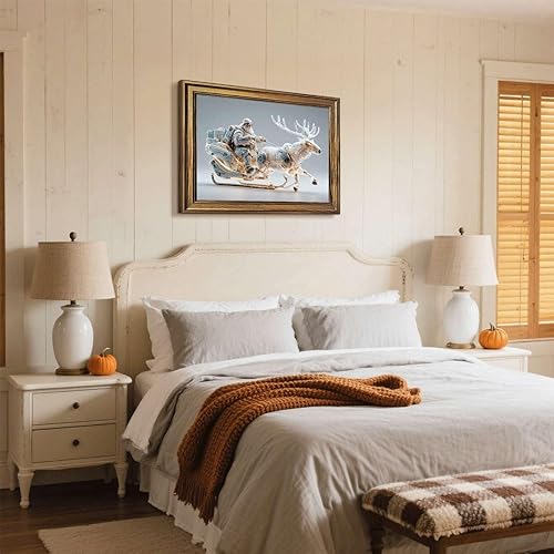 Miniatura 5 de Framed Cyber Santa Poster Canvas Print ArtTrendy Wall Art Modern Painting Pictures & Wall Decor Elegant Decoration for Living Room Bedroom & Office