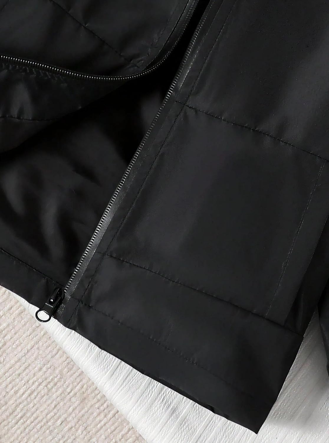 Boys Hooded Windbreaker Outerwear Jacket Zip Up Lightweight Waterproof Rain Coat