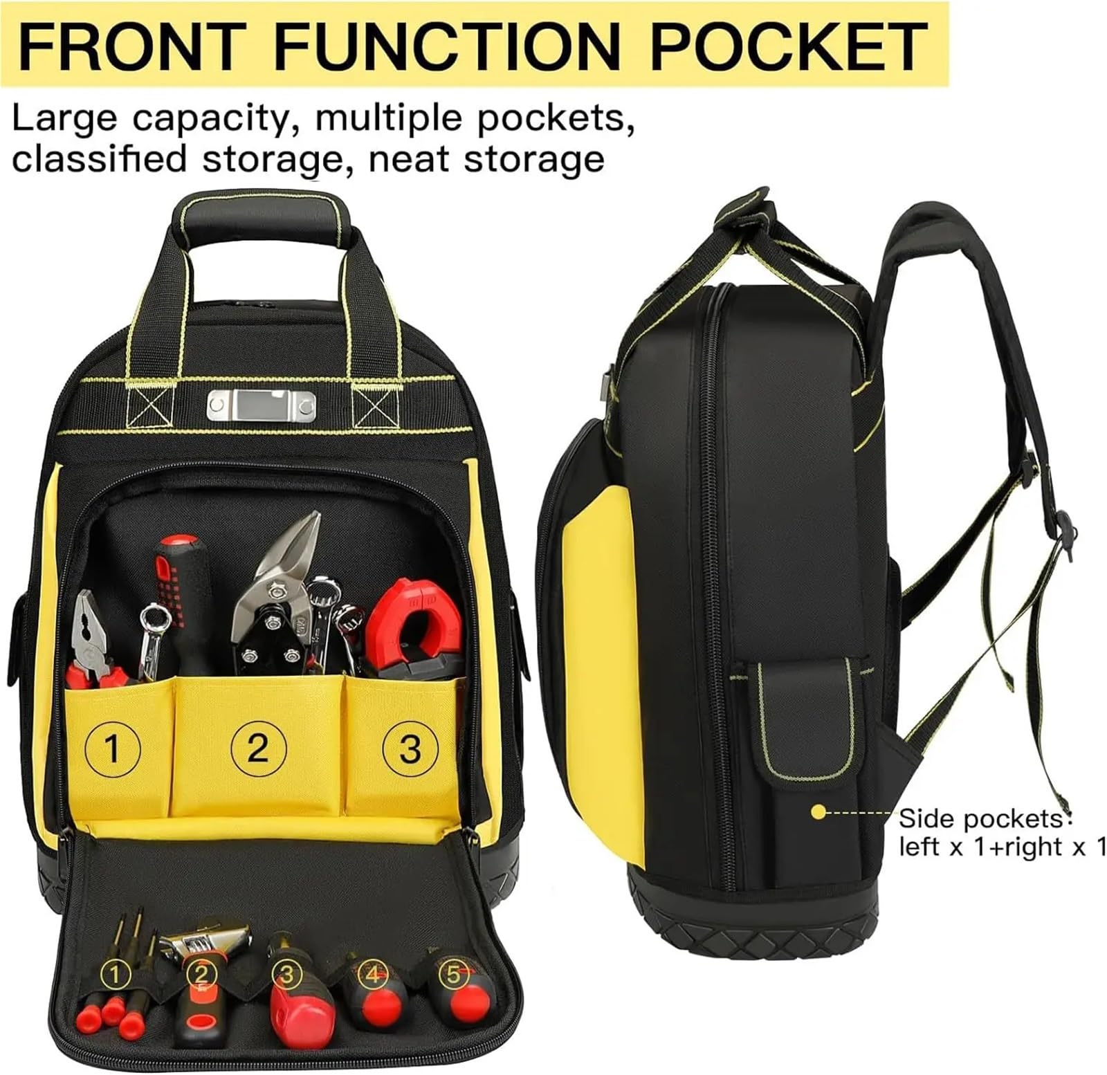 Organizador Herramientas Mochila para herramientas, resistente, impermeable, organizador para electricista, portátil, bolsa completa para guardar herramientas