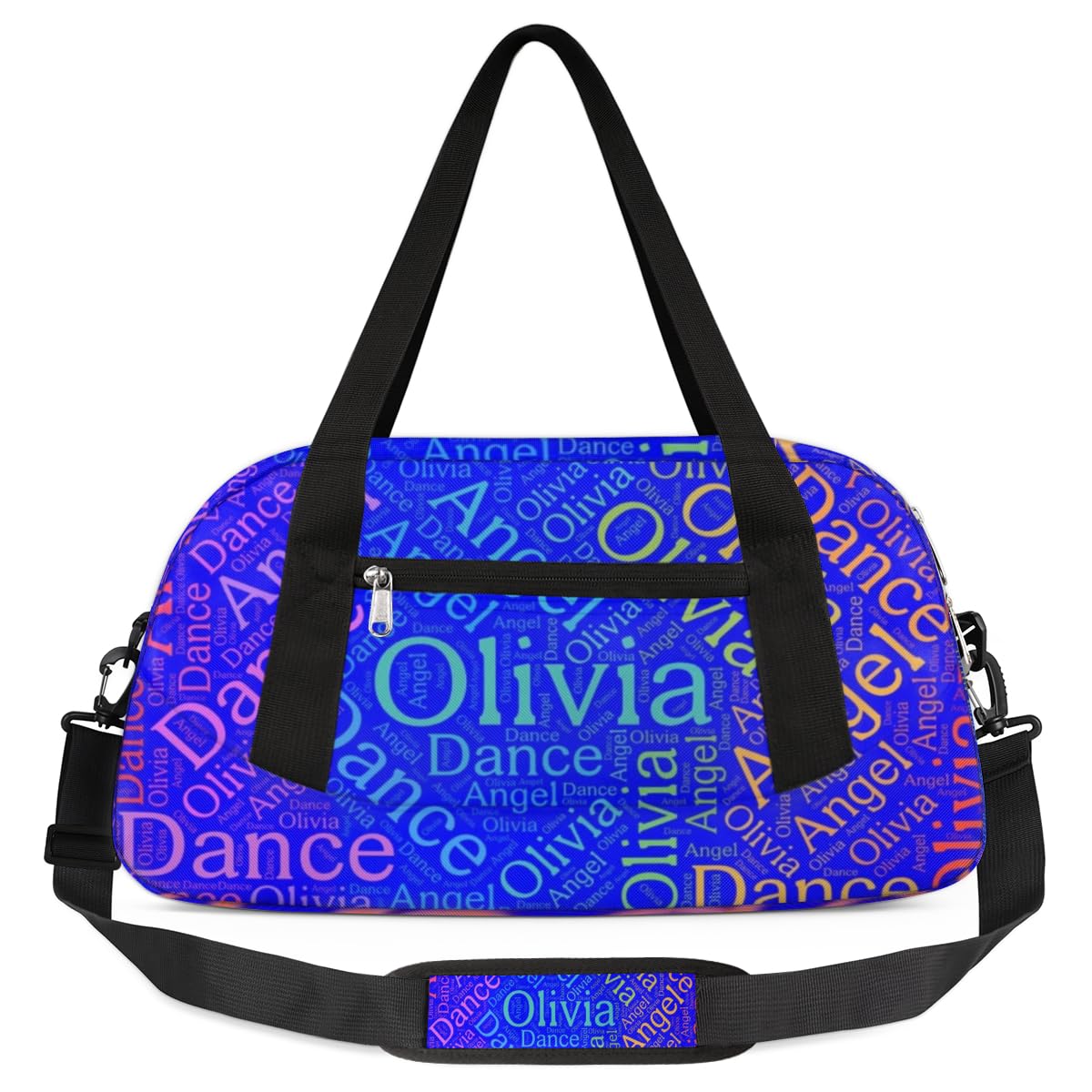 Customized Name 02 Kids Duffel Overnight Bag Girls, Personalized Teens Dance Bag Overnight Weekender Duffel Bags for Girls Travel School Practice