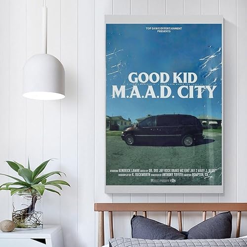 Miniatura 4 de BATTTX Kendrick Lamar - Póster de lienzo de la ciudad de M.A.A.D Good Kid, arte decorativo para pared, sala de estar, dormitorio, decoración,