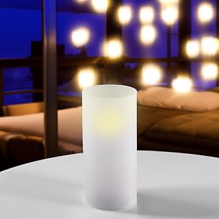 WGVI Hurricane Candle Holder Sleeve, W: 4", Ht: 10", Frosted Glass Cylinder Open Both Ends, Chimney Tube Shade, 2 Pieces