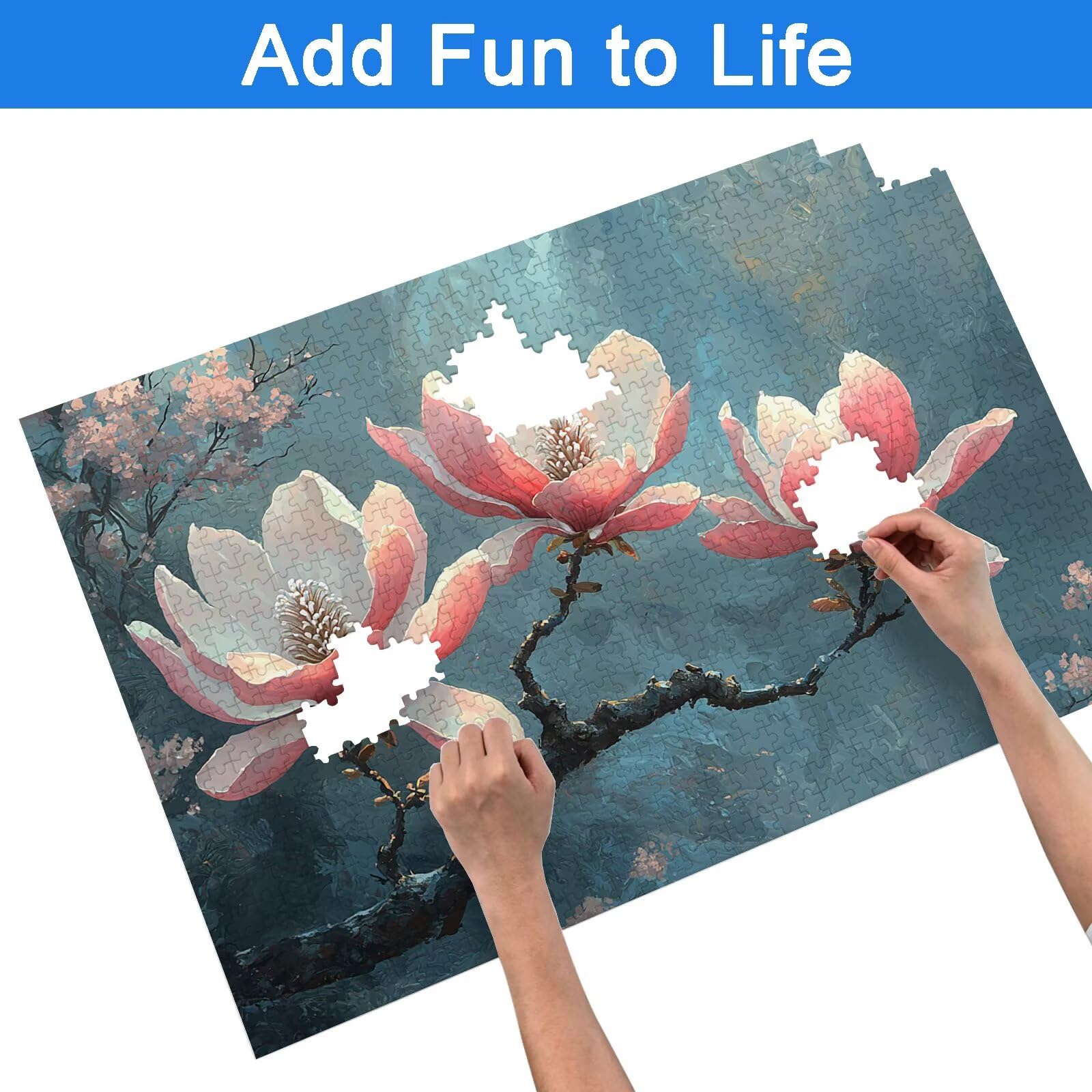 Puzzle 2000 Pezzi Fiore, Puzzle Paesaggio 2000 Pezzi Arte per Adulti e Bambini, Misura: 99.5x70.5 cm, Puzzles Legno per Adulti con Squisita Scatola di Imballaggio, Regalo Donna, Regalo Uomo, -9163