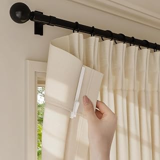 Pinch Pleated Linen Sheer Curtains 84" 2 Panels Cream Beige, Viral Pinch Pleat Clips, Light Filtering Privacy Anti-Glare, Wide Width Memory Shaped No-Iron for Living Bedroom Dining Room W40xL84