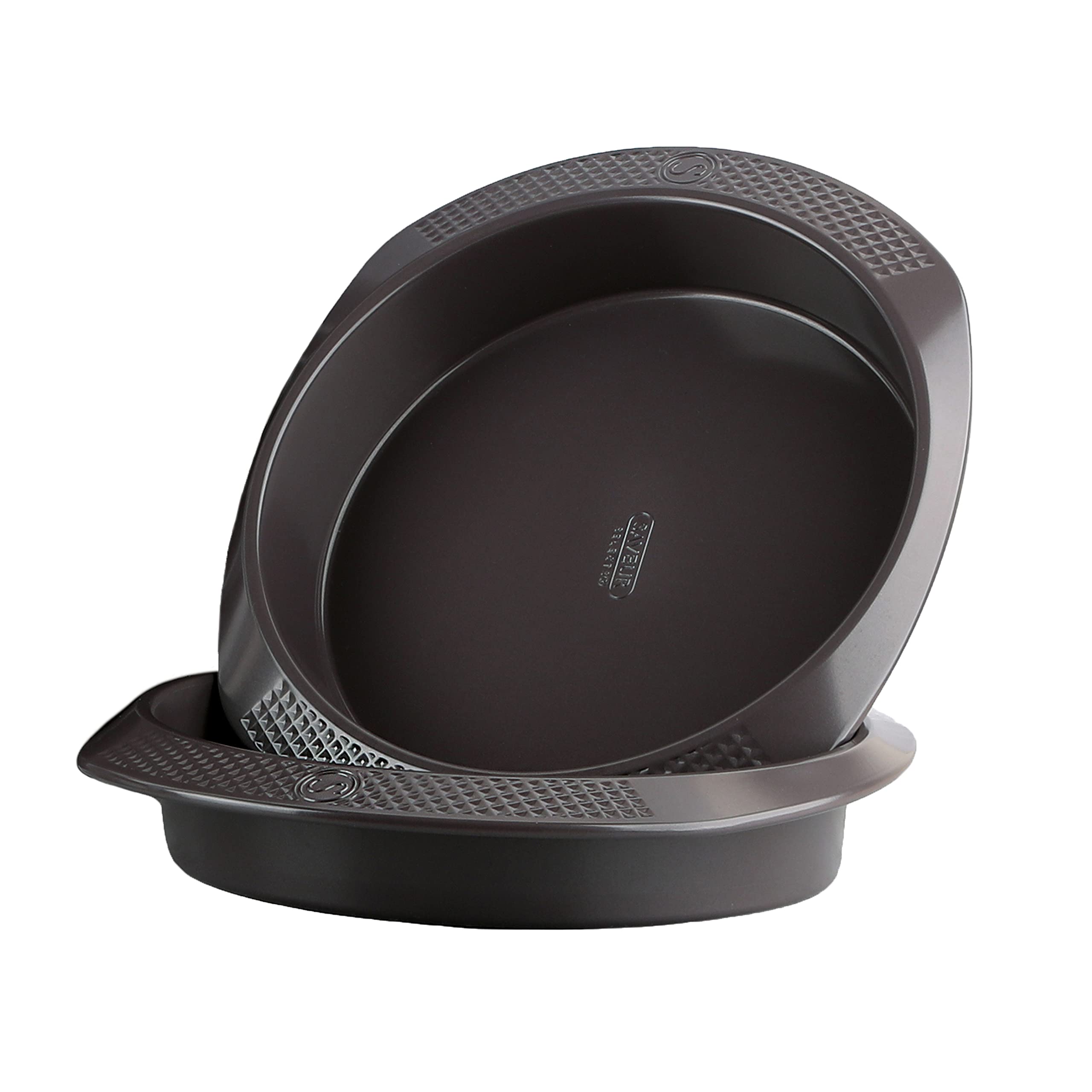 SAVEUR SELECTS Set of 2 Round Cake Pans, 9-inches, Non-stick, Warp-resistant Carbon Steel, Dishwasher Safe, Artisan Series