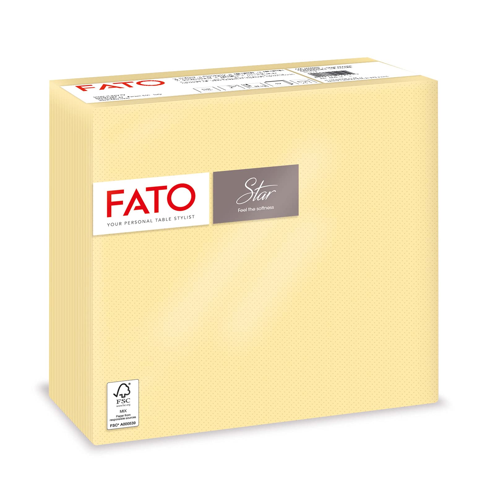 Fato - Disposable Paper Napkins, Sofficity and Softness, Pack of 40 Napkins