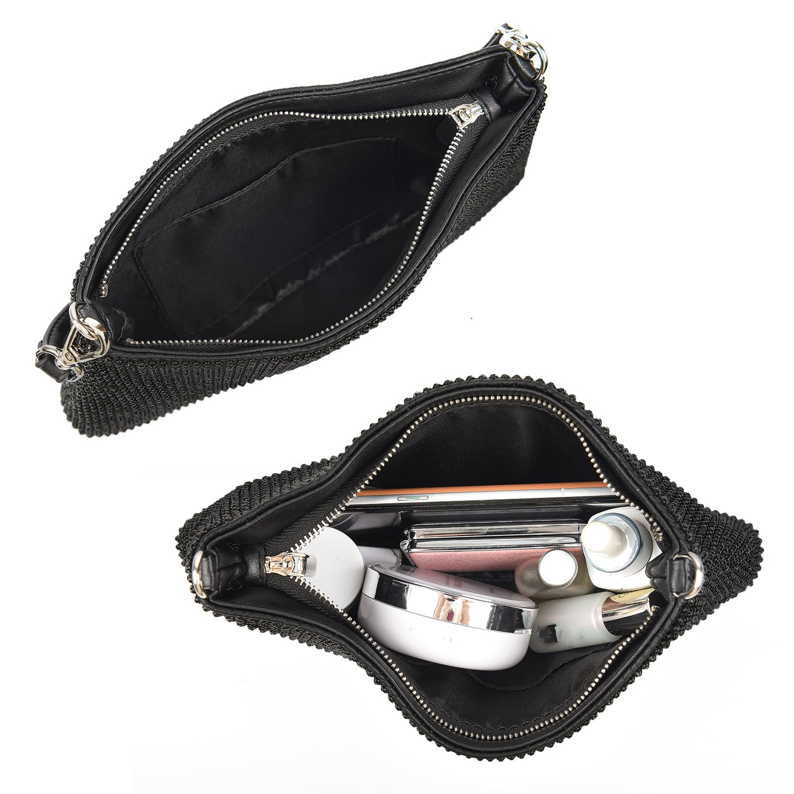 Valleycomfy Damen Clutch Elegante Brauttasche Diamant Handtasche – Bild 5