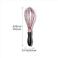 Vista 2 de OXO Good Grips - Batidor de silicona (9 pulgadas), color rojo