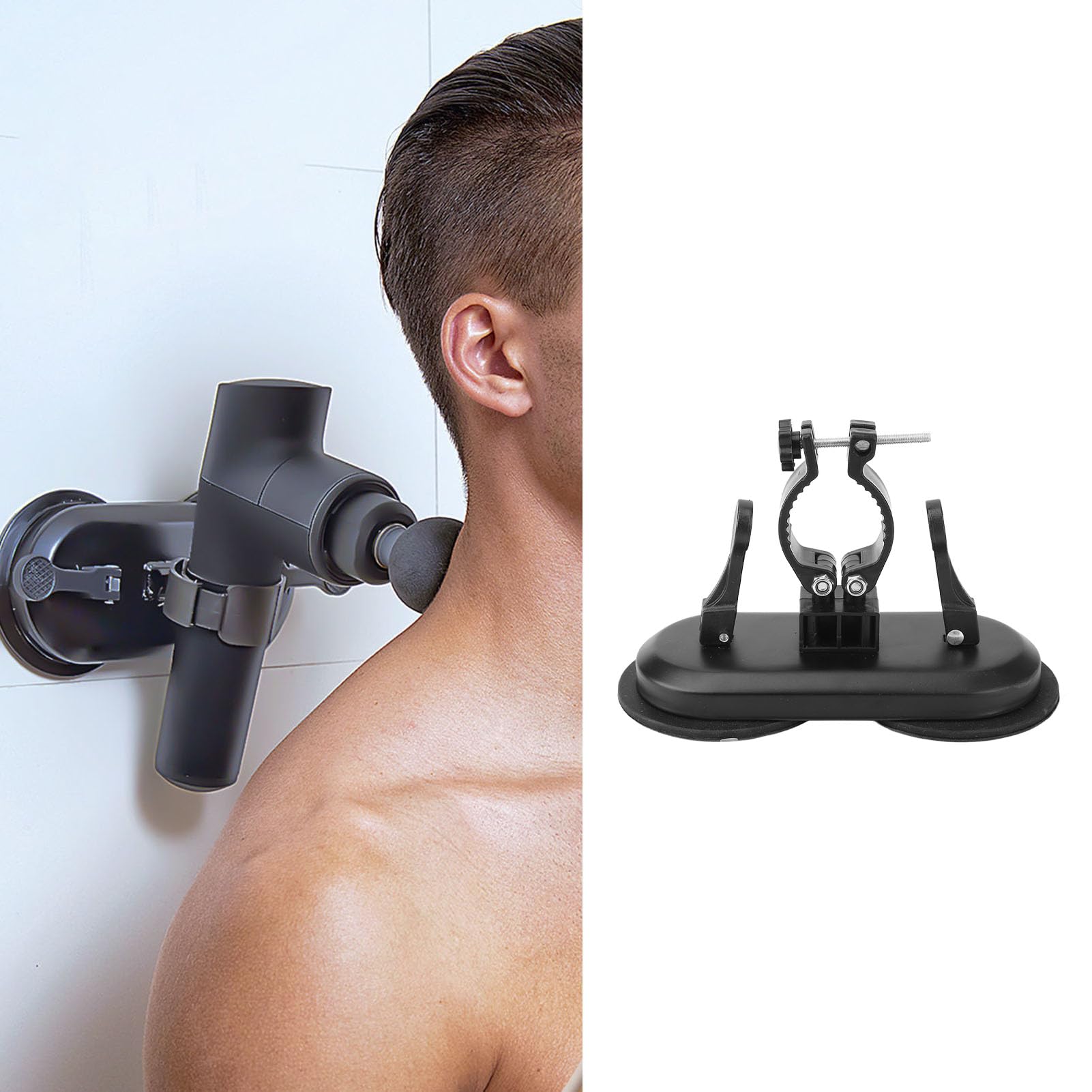 Ejoyous Massage Gun Holder Wall Mount for Massage Gun with Vacuum Suction Cup Massage Gun Holder for Shower Back Self Massage Hard Access Areas