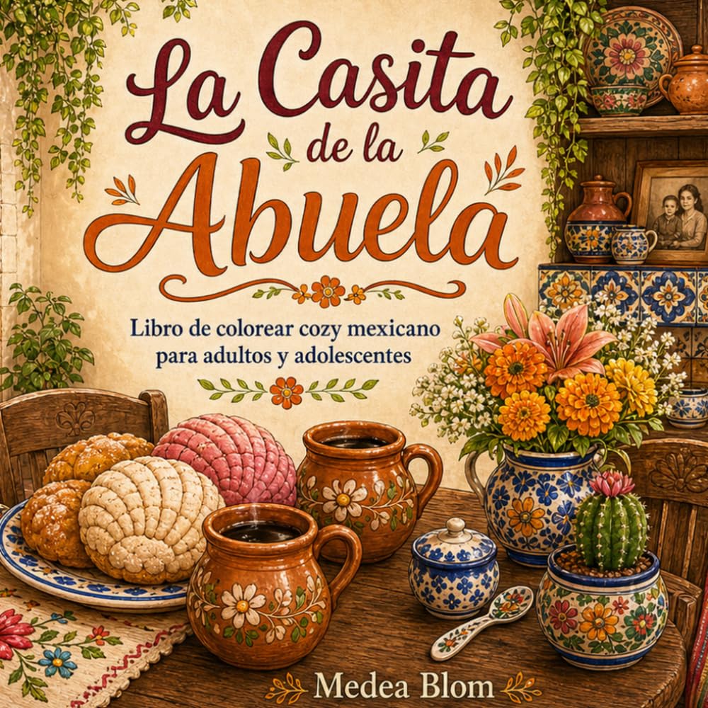 La Casita de la Abuela: Libro de colorear cozy mexicano para adultos y adolescentes