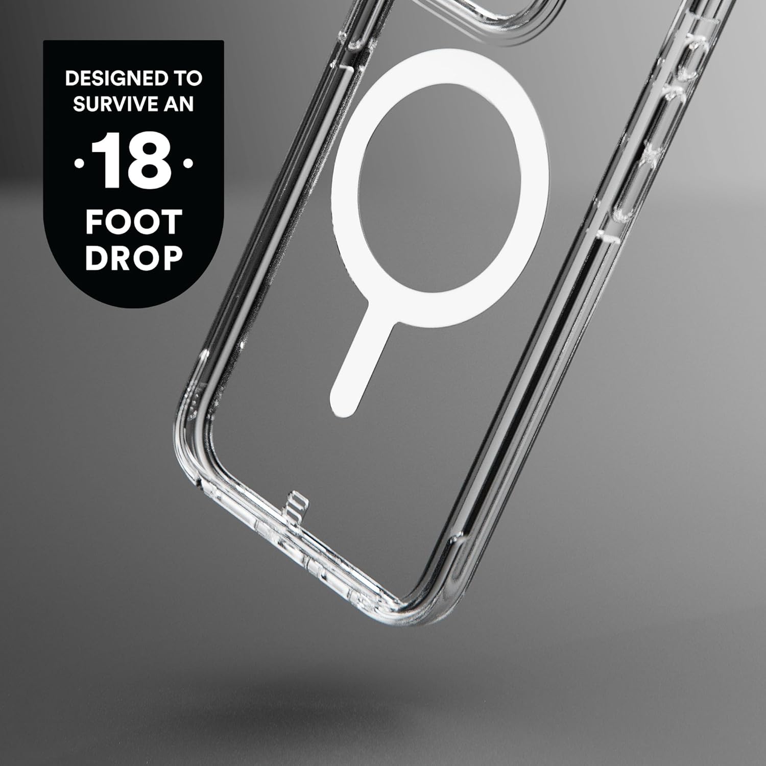 BodyGuardz Accent Compatible with iPhone 16 Pro Max Case - Crystal Clear Shockproof Cover with 18FT Drop Tested - Compatible with MagSafe - Wireless Charging - Raised Bezels- Clear - Image 2