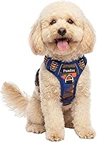 Vista 54 de Funfox Arnés para perro sin tirones, arnés de chaleco ajustable para mascotas, material súper suave con mango vertical, fácil control, paseo