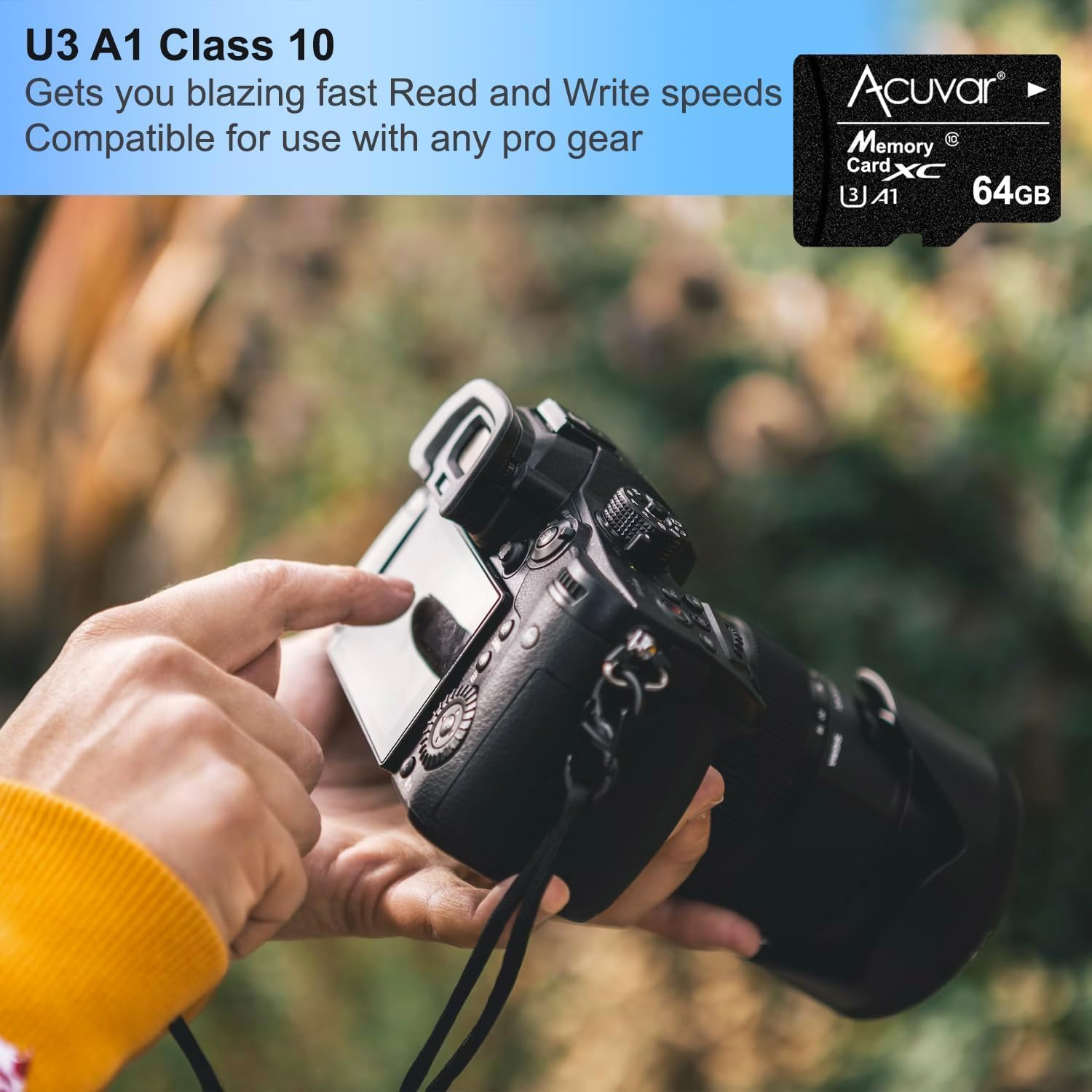 Acuvar 4K Video Camera Camcorder with 48MP – Vlogging Camera for YouTube, 60FPS, 18X Zoom, WiFi, Night Vision, Mic, Stabilizer, Tripod, 64GB Storage Kit