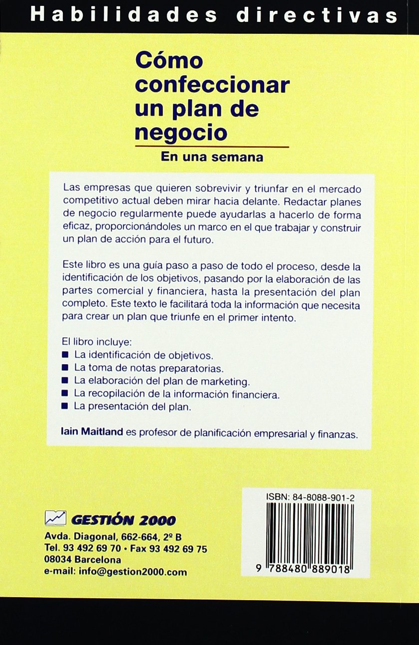 Cómo confeccionar un Plan de Negocio: En una semana