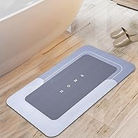 Vista 20 de Housego Juego de 3 tapetes mágicos de baño absorbentes, alfombras de piso de secado rápido, antideslizantes, con parte trasera de goma para baño