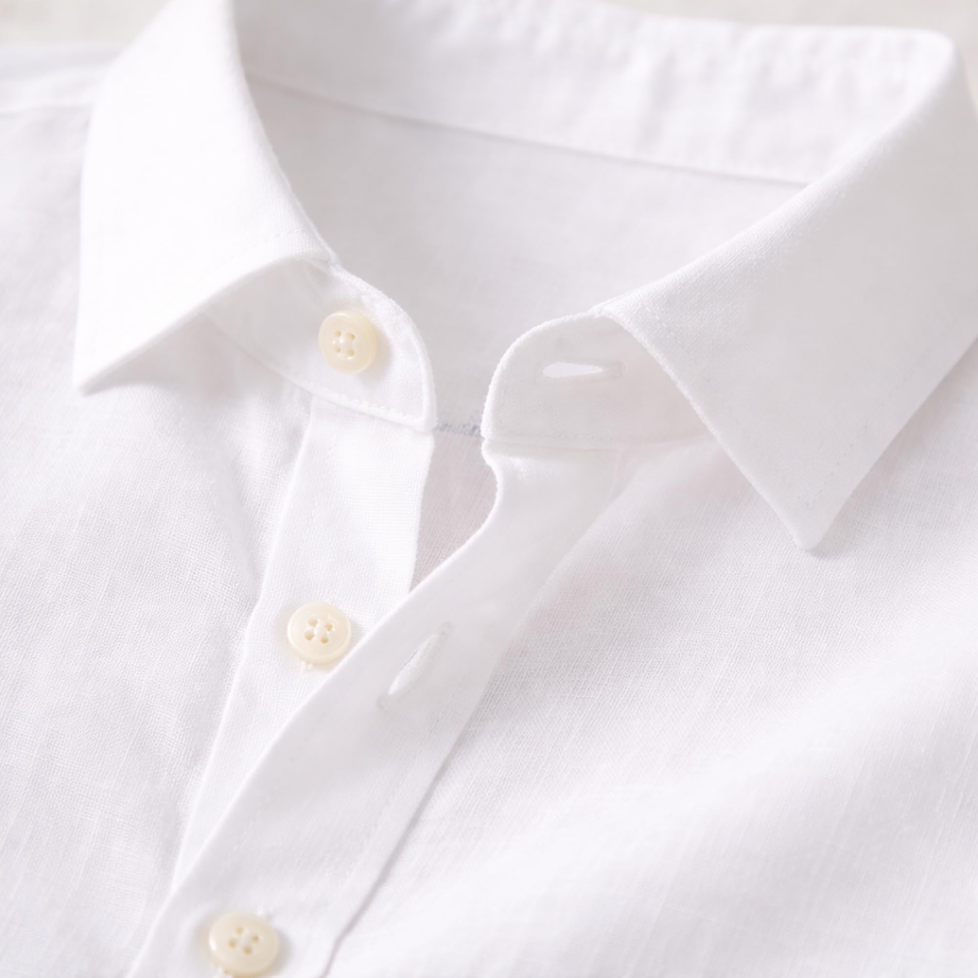 Camisa 100% Lino para Hombre de Manga Larga | Corte Regular Fit Jaspeado | Camisa Casual Transpirable para Verano, Playa y Eventos