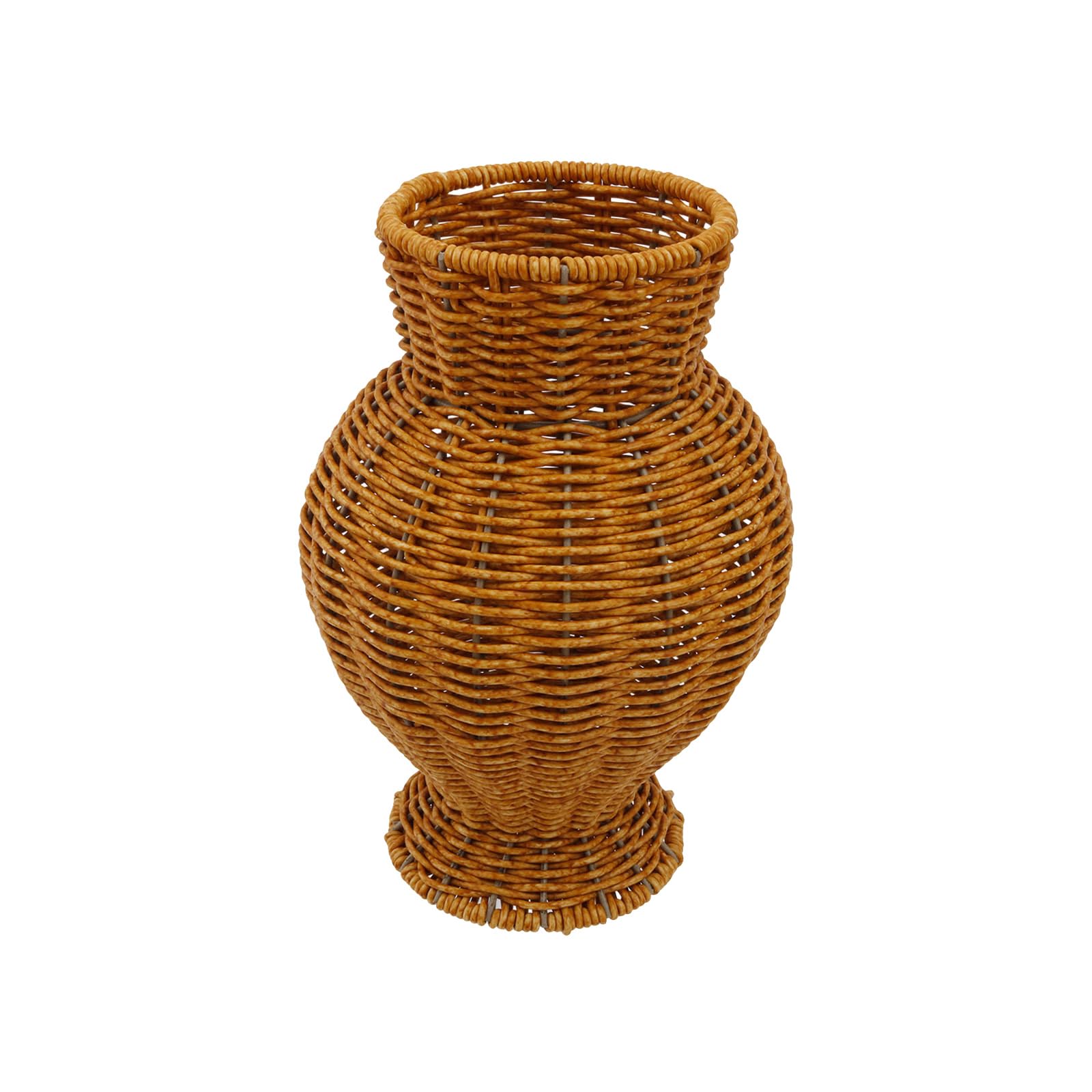 Fazvncv Large Oval Rattan Vase 18x25cm Flower Basket Perfect for Living Room or Dining Table Decorating with Sturdy Base Decorative Jar