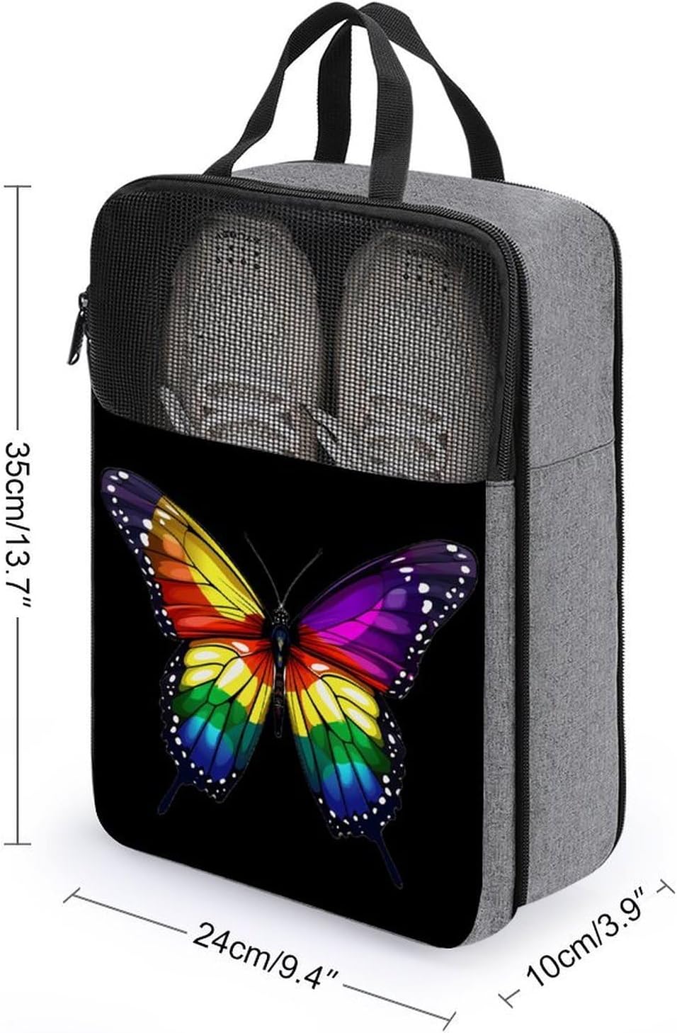 Colorful Butterflies Shoe Bags for Travel Portable Shoes Storage Pouch Organizer Women Men image 2
