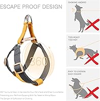 Vista 16 de No Pull Dog Harness and Leash Set, Step in Dog Halter Harness with Poop Bag Holder, Adjustable Lightweight Cotton Straps Suitable for Small Medium