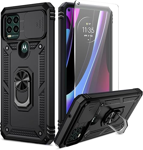 Funda para Moto G Stylus 5G (2021), cubierta para lente de cámara, protector de pantalla HD, protección contra caídas de grado militar de 10 pies,