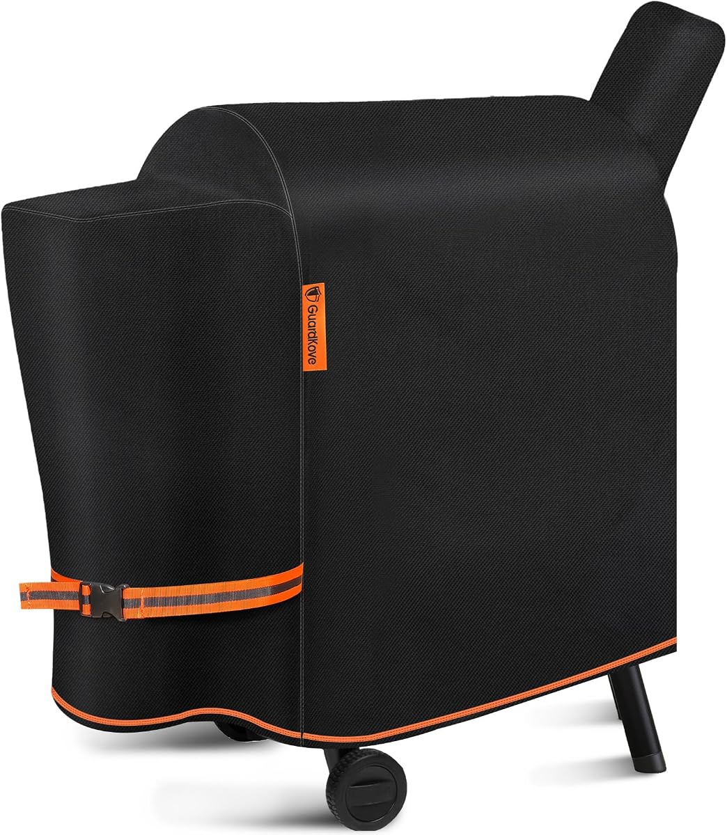 1000D Heavy Duty Grill Cover for Traeger Pro 22/575 Series BAC503 | Waterproof Wood Pellet Smoker Cover, Tear & Fade Resistant with Buckle & Zipper, for Traeger Lil'Tex Elite, Eastwood