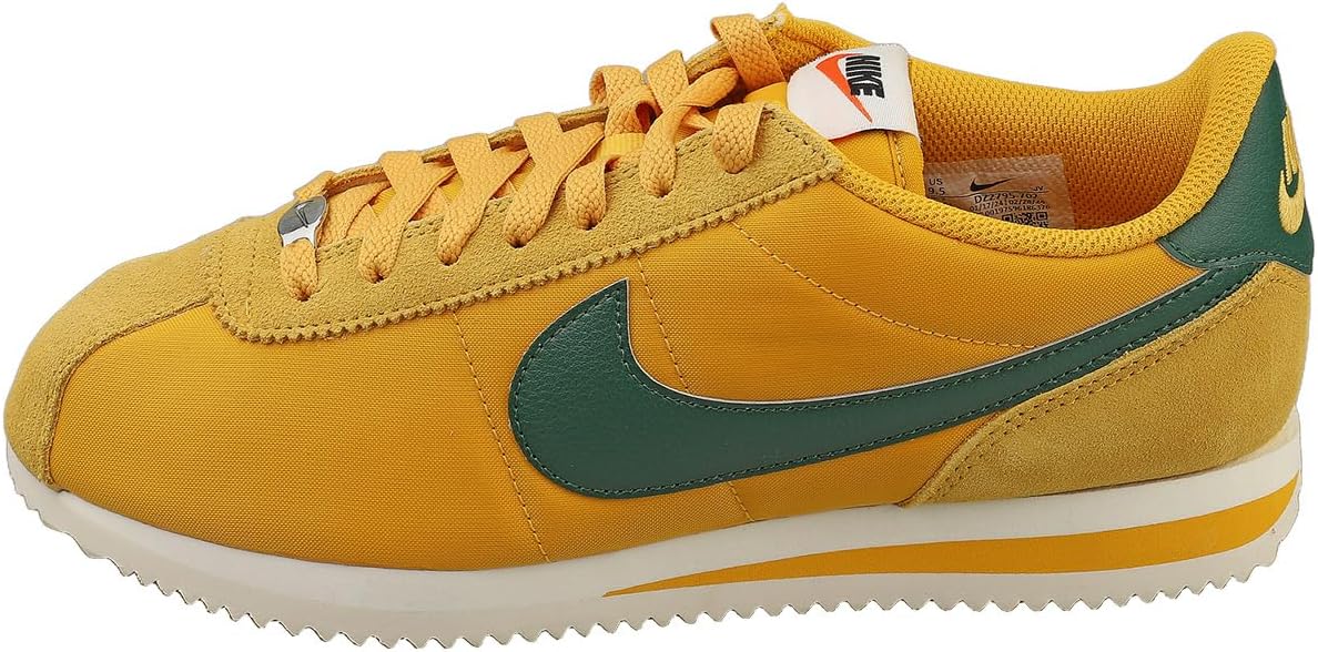 Nike Cortez Women's Shoes (DZ2795-702, Yellow Ochre/Safety Orange/Black) Size 7.5