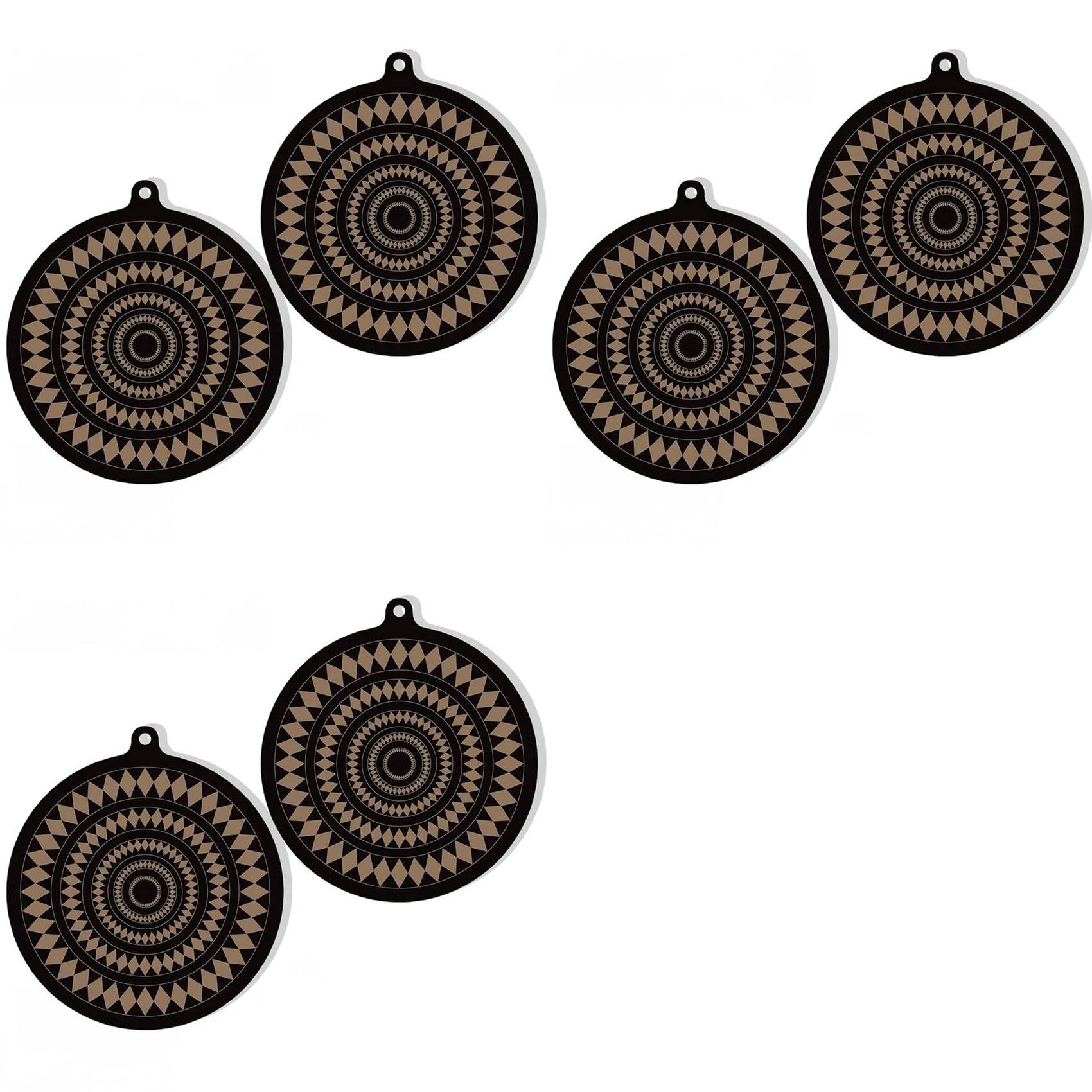 Hndhbfgrt 6 PCS Thermochromic Silicone Induction Cooktop Protector Mat - Non-Slip Induction Cooktop Mat for Induction Cookware