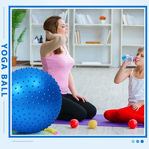 Miniatura 7 de Juego de pelotas de yoga para ejercicio y fitness para niños, 2 piezas, material de PVC, ideal para juegos en interiores y exteriores