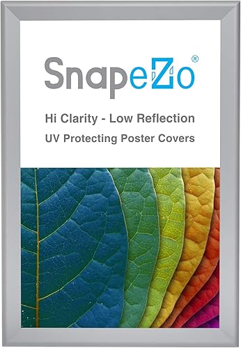 Vista 51 de SnapeZo Silver 36x37 Poster Frame, 1.7" Aluminum Profile, Front-Loading Snap Frame, Wall Mounting, Wide Series