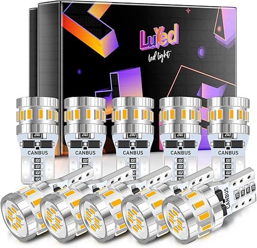 LUYED 194 bombillas LED de color rojo brillante 168 2825 W5W T10 18-SMD 3014 chipsets LED sin polaridad bombillas de repuesto para cúpula de coche,