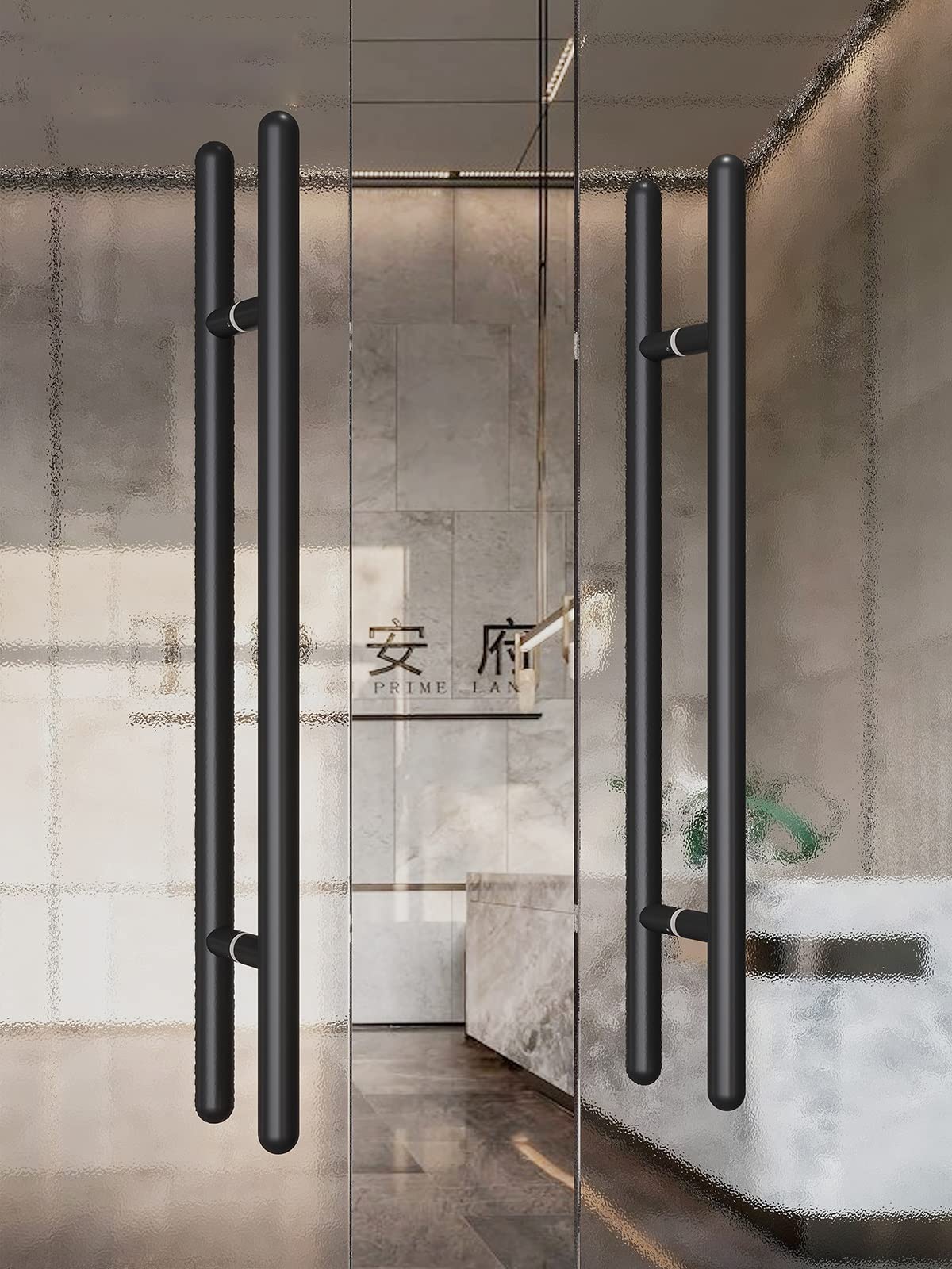 Portes de douche sans cadre et entrée, poignée base longue contre les blocages