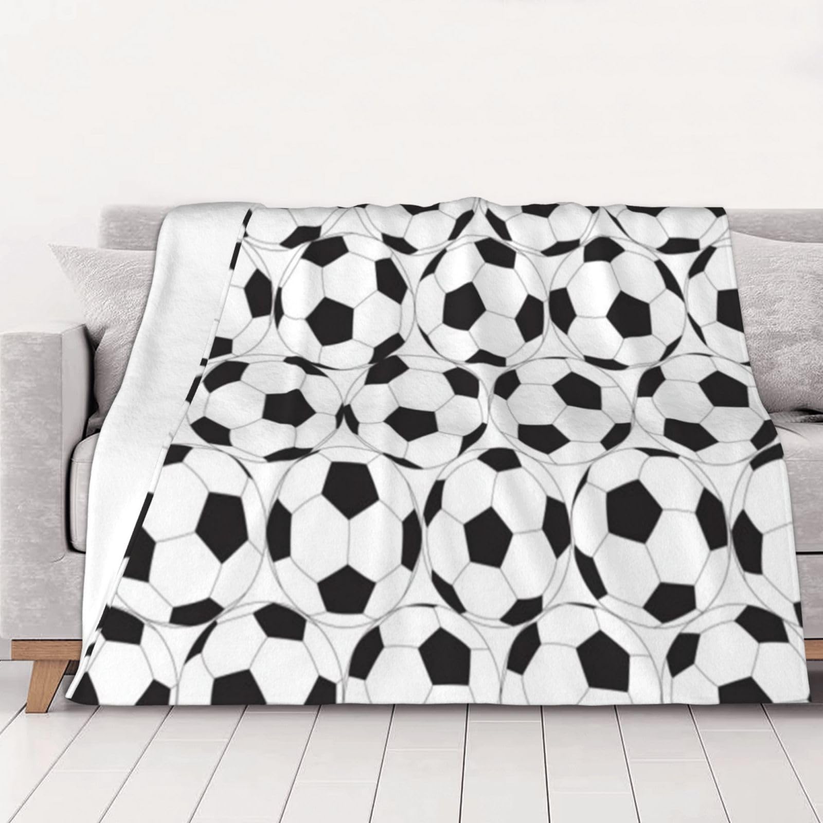 Couverture en flanelle football douce et chaude literie thermique 150x125cm
