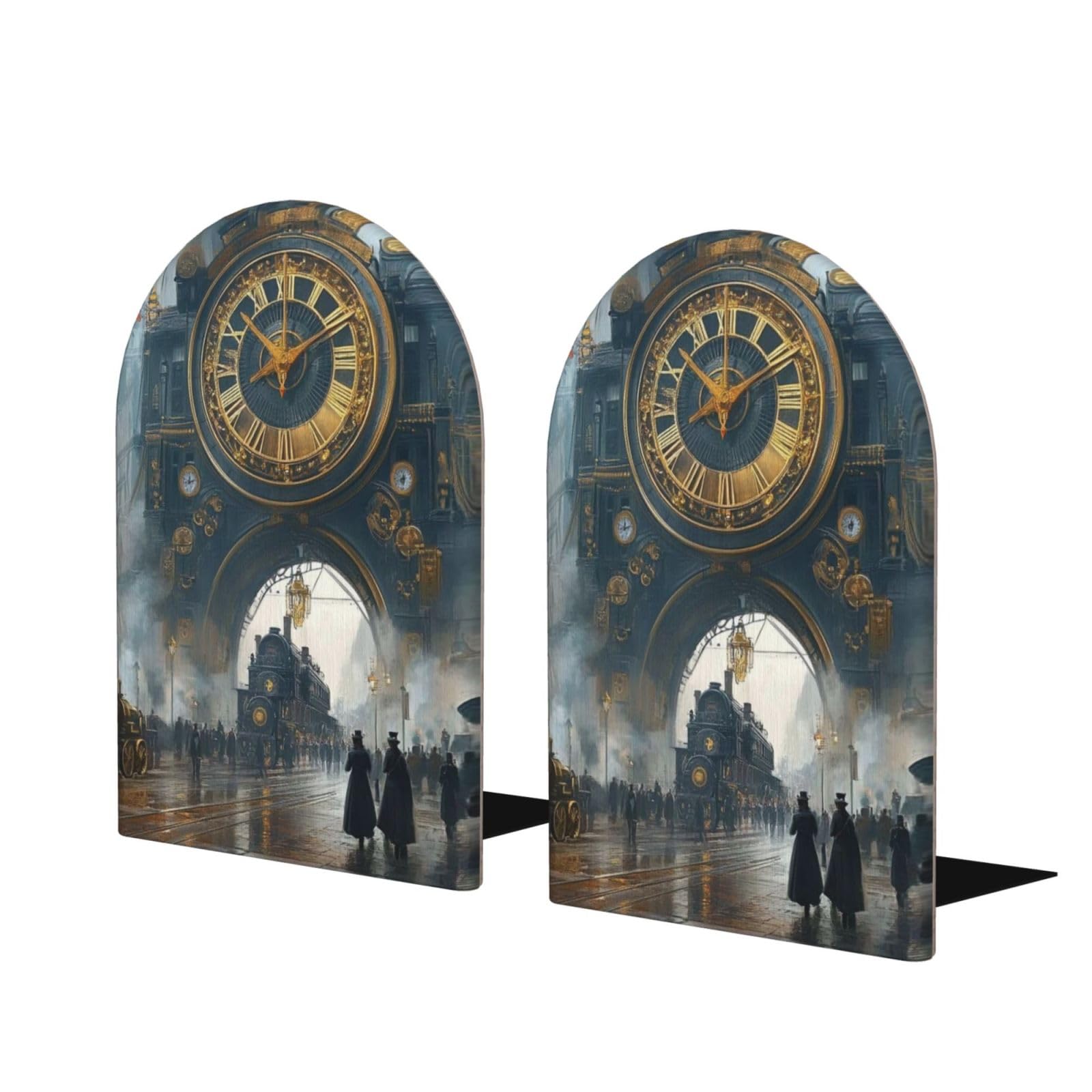 Serre-livres steampunk pour décorer votre bibliothèque de salon rétro