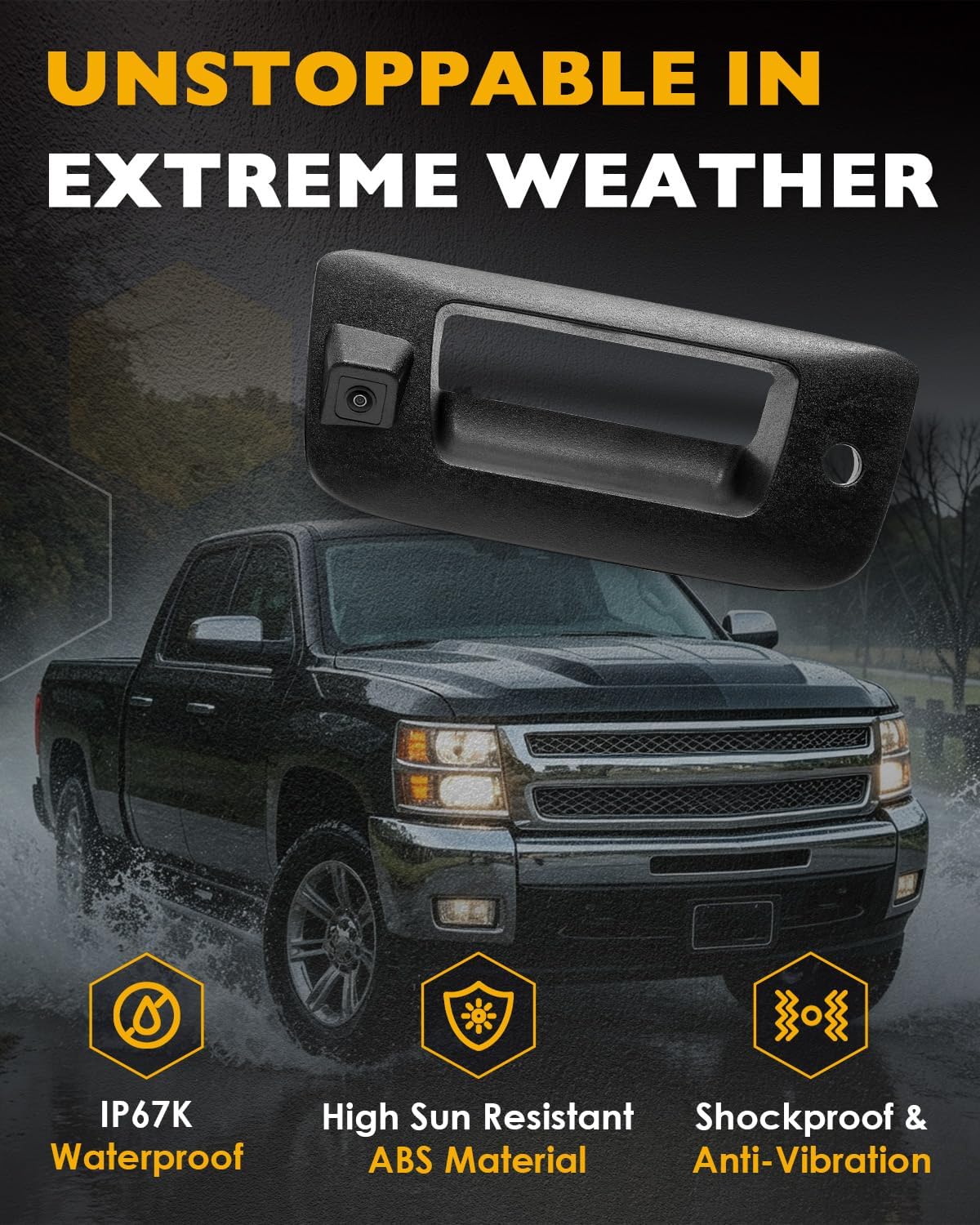 Backup Camera, Fit for 2007-2014 Chevy Silverado GMC Sierra 1500 2500 3500 image 5