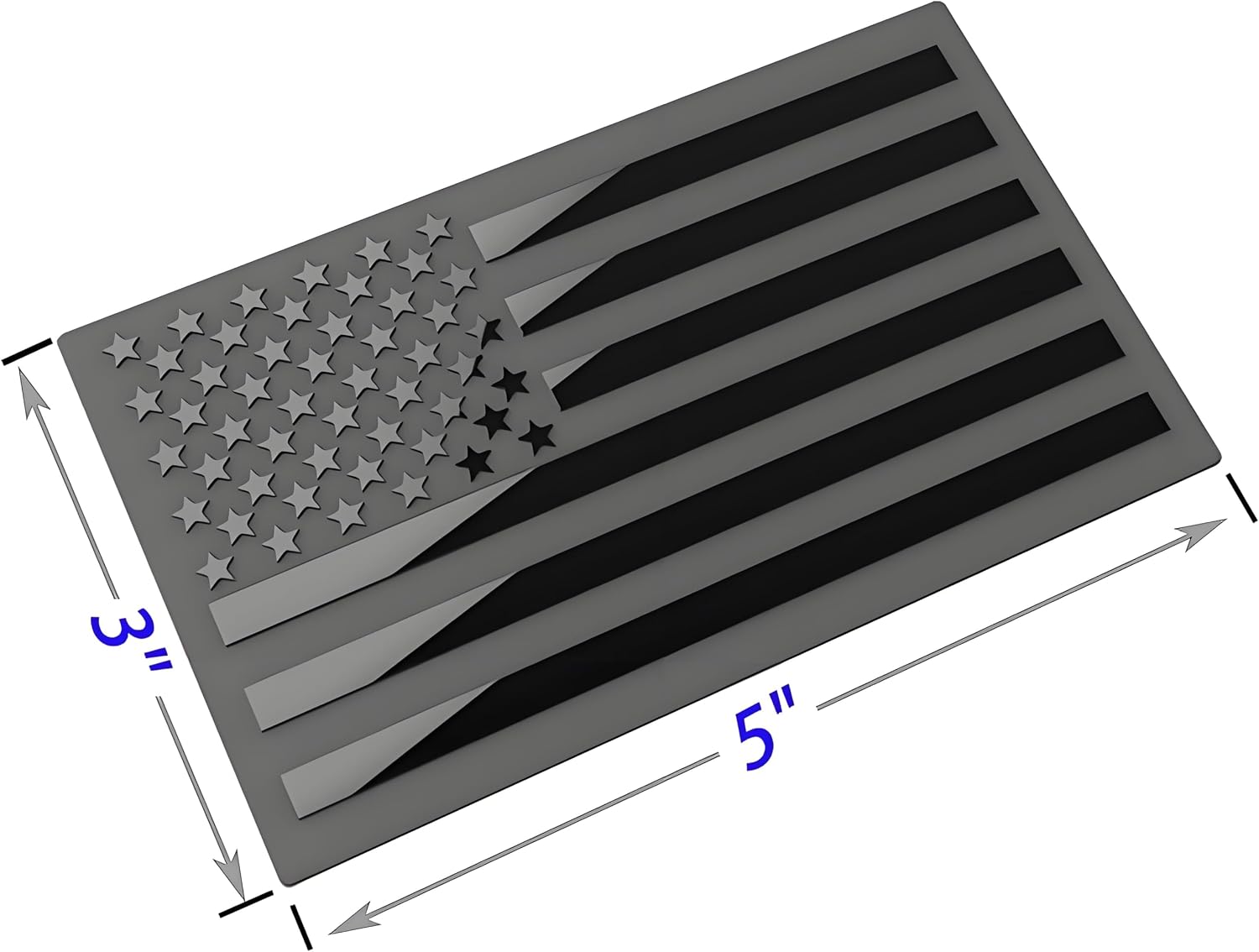 Metal American Flag Emblem Decal - Authentic Craftsmanship & Materials