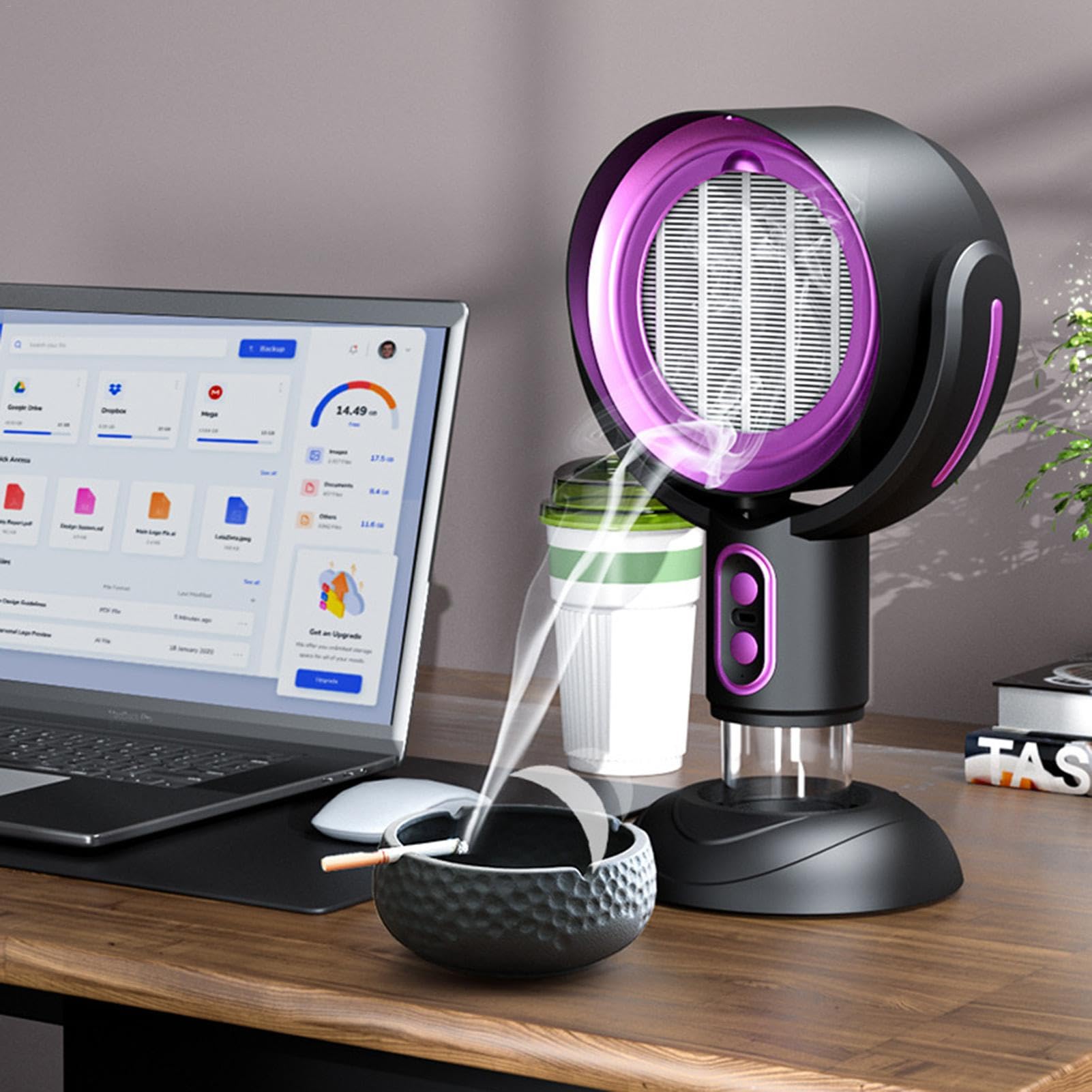 Hotte de cuisine de table, hotte aspirante portable pour la cuisine – Hotte de filtre à air, hotte de cuisine portable, hotte aspirante pour studio, 2 vitesses de vent