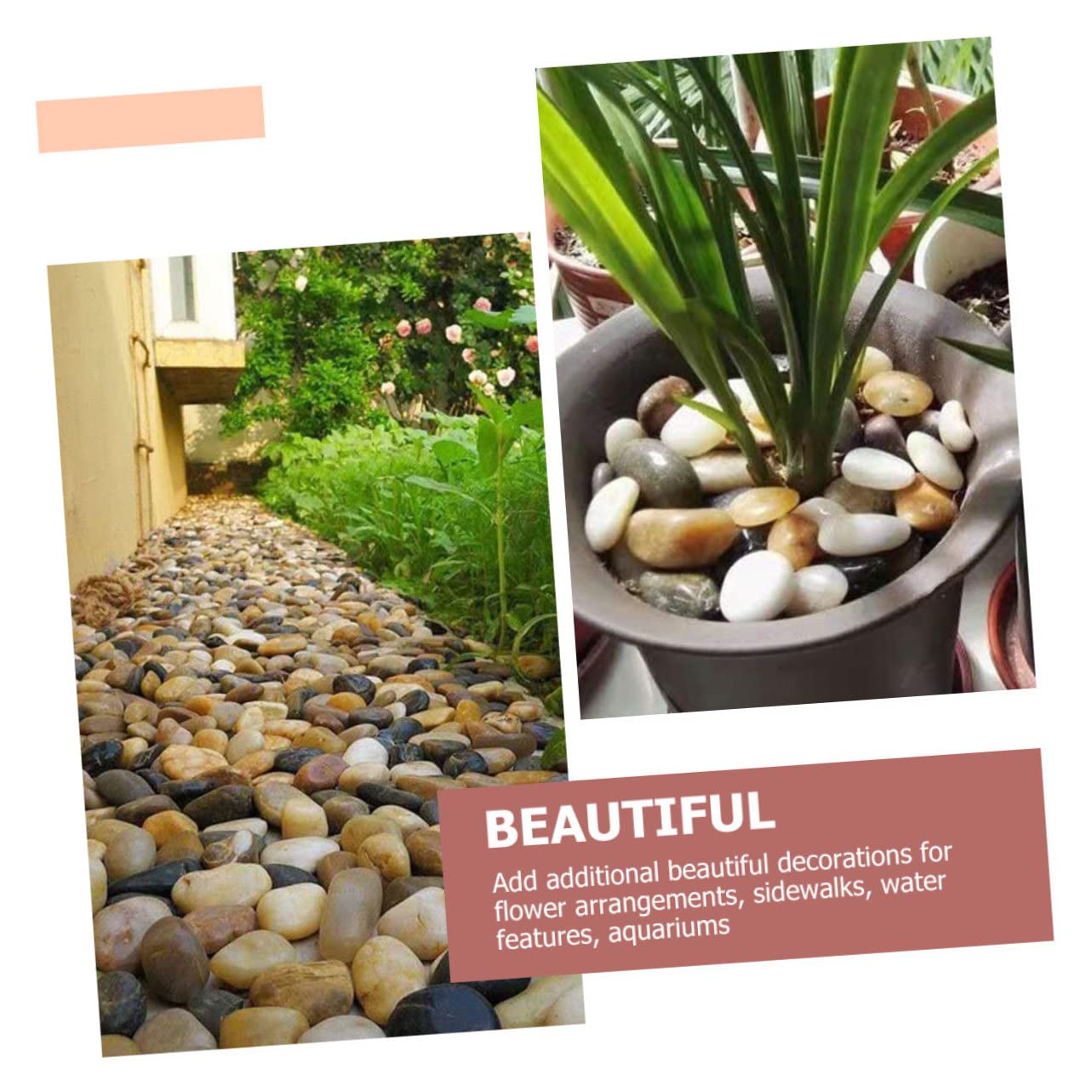 Sosoport Piedras Para Paisajismo Guijarros Para Manualidades 3 Paquetes Decoración De Jardín
