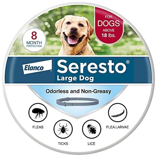 Seresto Large Dog Vet-Recommended Flea & Tick Treatment & Prevention Collar for Dogs Over 18 lbs. | 8 Months Protection - 1 Pack