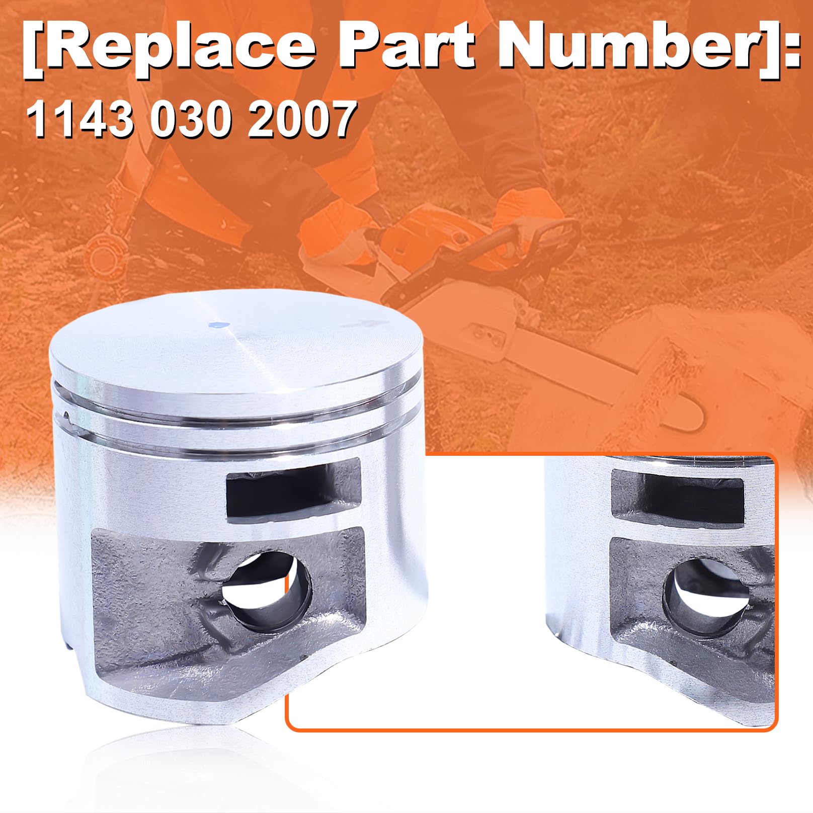 Kompletter Kolben Für STIHL MS231 MS251 44 Mm / 10 Mm
