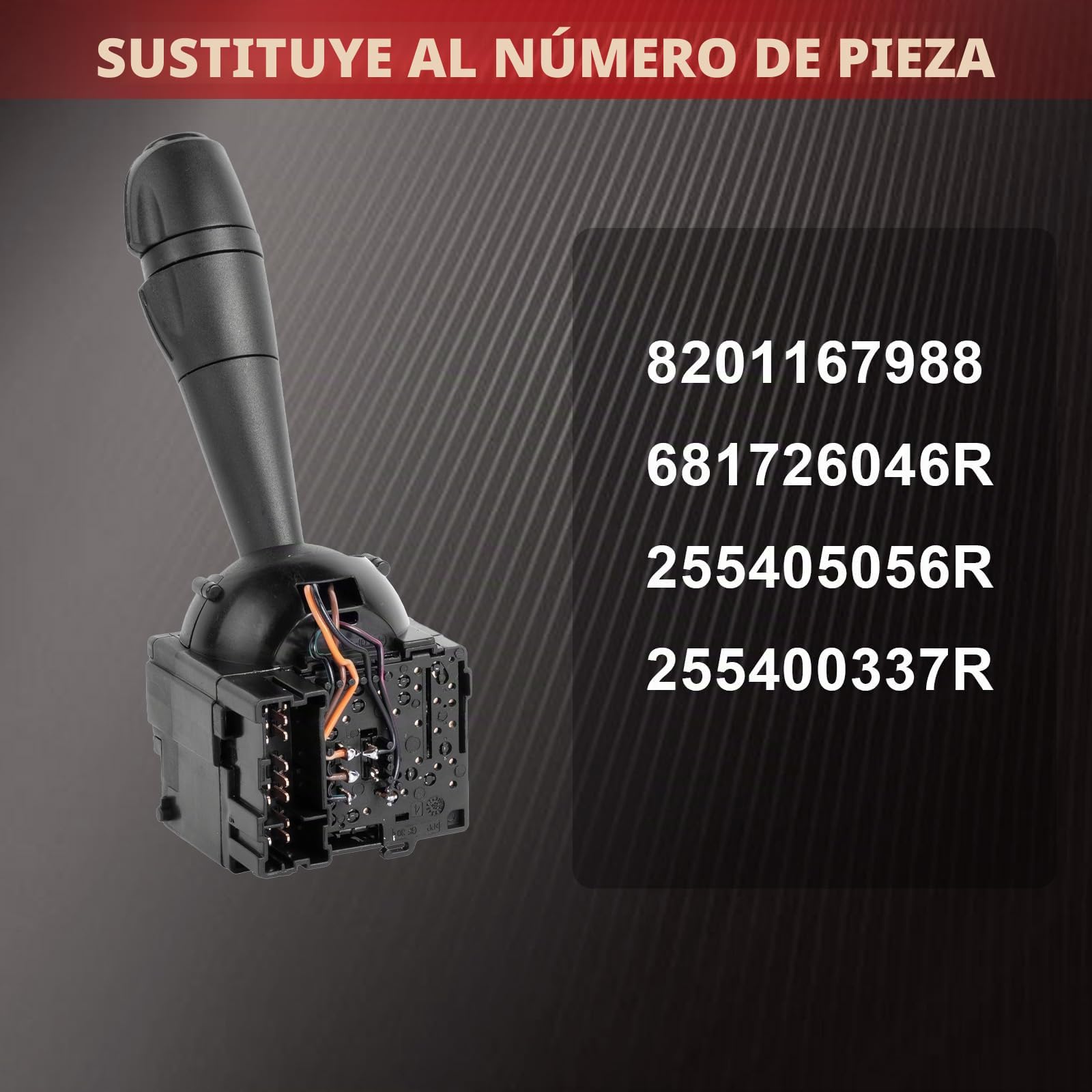 Interruptor de columna de dirección Dacia Dokker Duster Logan Lodgy Sandero Clio IV Interruptor de señal de giro Indicador de columna de dirección 8201167988 681726046R 255405056R 255400337R