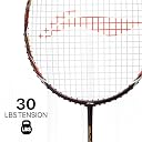 Li-Ning Blaze 100 Carbon Fibre Strung Badmiton Racket with Free Full Cover (Merlot/Gold/Red, 78 Grams) gallery image
